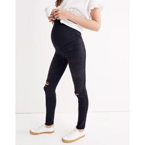 NWT Womens Plus Size 24 Madewell Maternity Over-the-Belly Skinny Jeans Black Sea